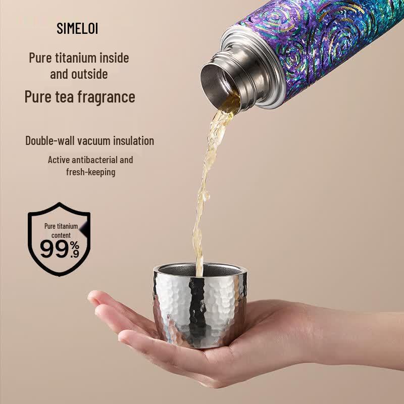 Shimeile Pure Titanium Van Gogh Series Infuser Mug