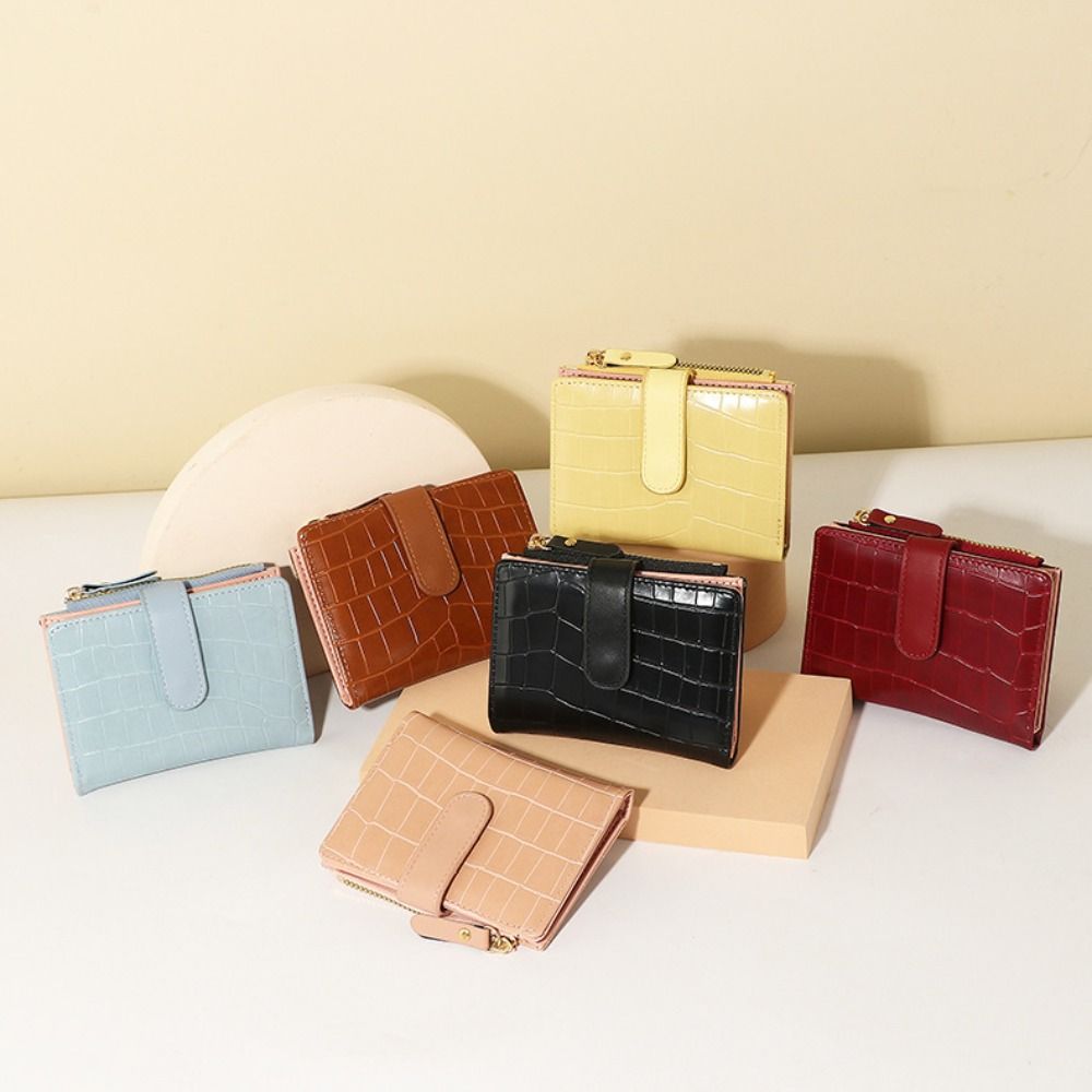 PU Leather Women's Wallet Multi-Cards Slot Mini Coin Pocket Practical Credit Cards Holder  Travel