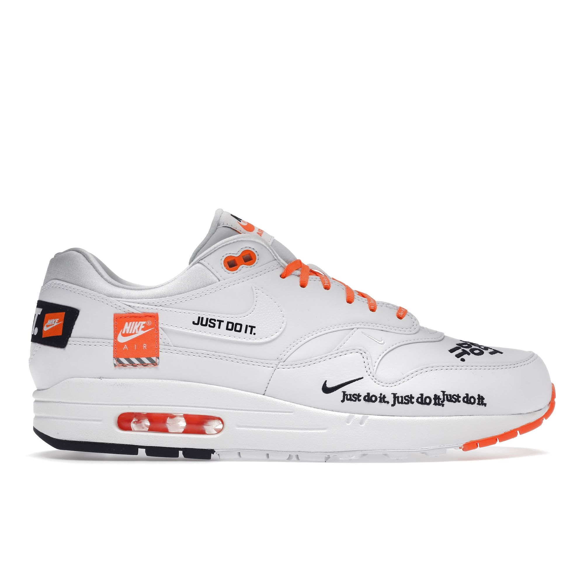 

Кроссовки унисекс Nike Air Max 1 Just Do It Белый Оранжевый Черный AO1021-100