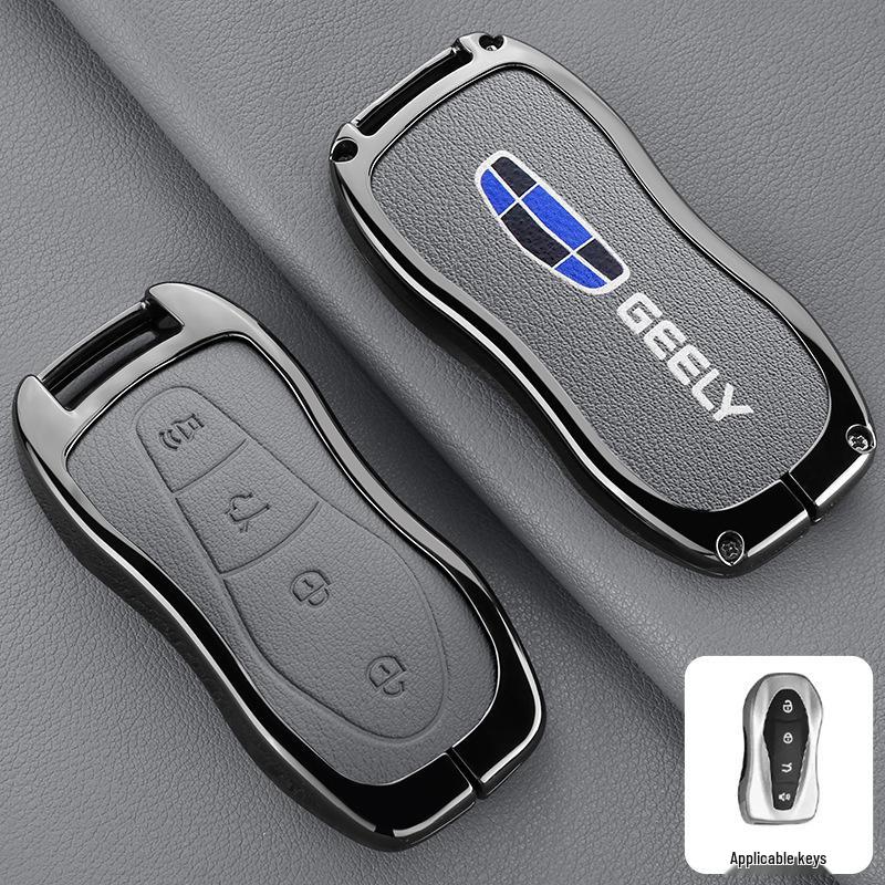 Premium Protective Key Cover for Geely Emgrand: Fits 26 Models including Xingyue L, Xingrui, Boyue L, Haoyue, Bin Yue – Men's Buckle Design