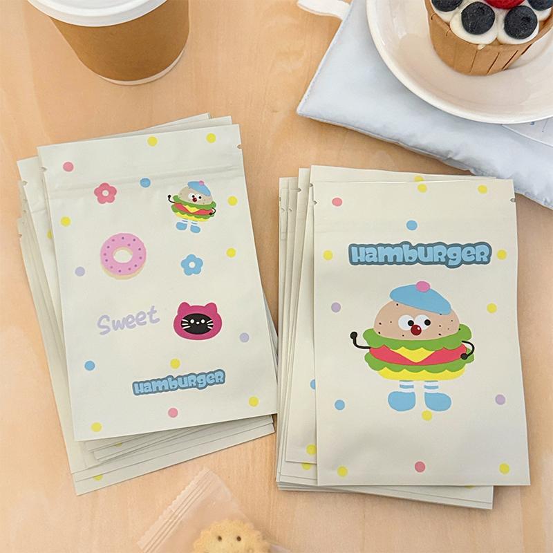 50Pcs Cute Cartoon Self Sealing Packaging Bag Jewelry Storage Bag Snack Candy Biscuit Sealed Bag Surprise Gift Packaging Bag
