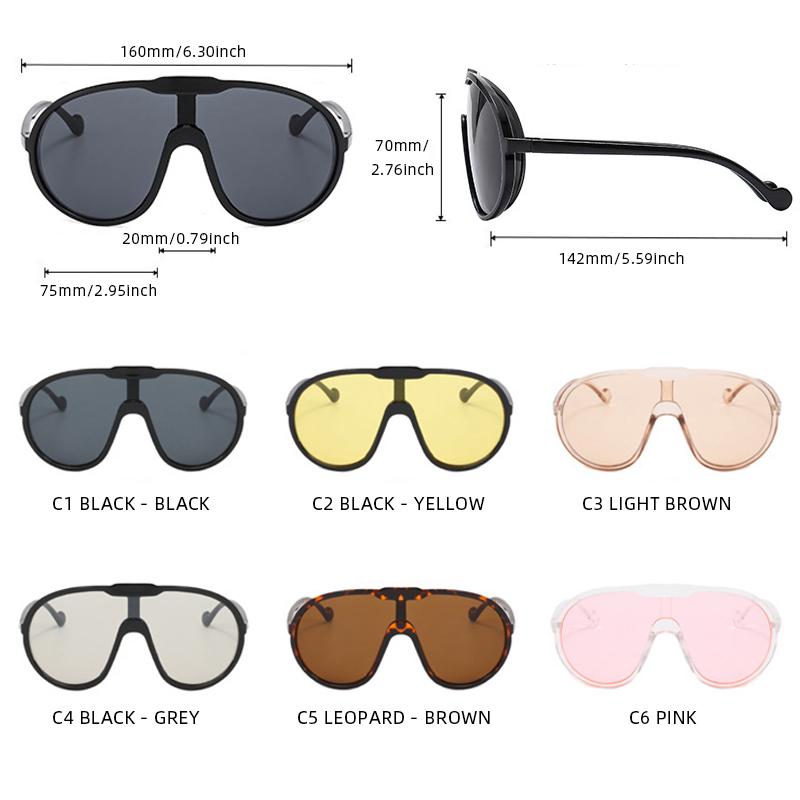 New Big Pilot Women Sunglasses Fashion Oversized One-Piece Lenses Men Sun Glasses Outdoor Summer Driving Shades