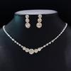 Water Drop Wedding Necklace Set With Geometric Pendant For Bridal Jewelry Collection
