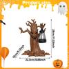Halloween Tree Statue Light Sculpture Realistic Decor Solar Powered Garden Lantern for