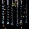 6pcs/set Transparent Acrylic Ice Pendants Sparkling Acrylic Christmas Tree Hanging Crystal Prisms Icicle Water Drop Ornament