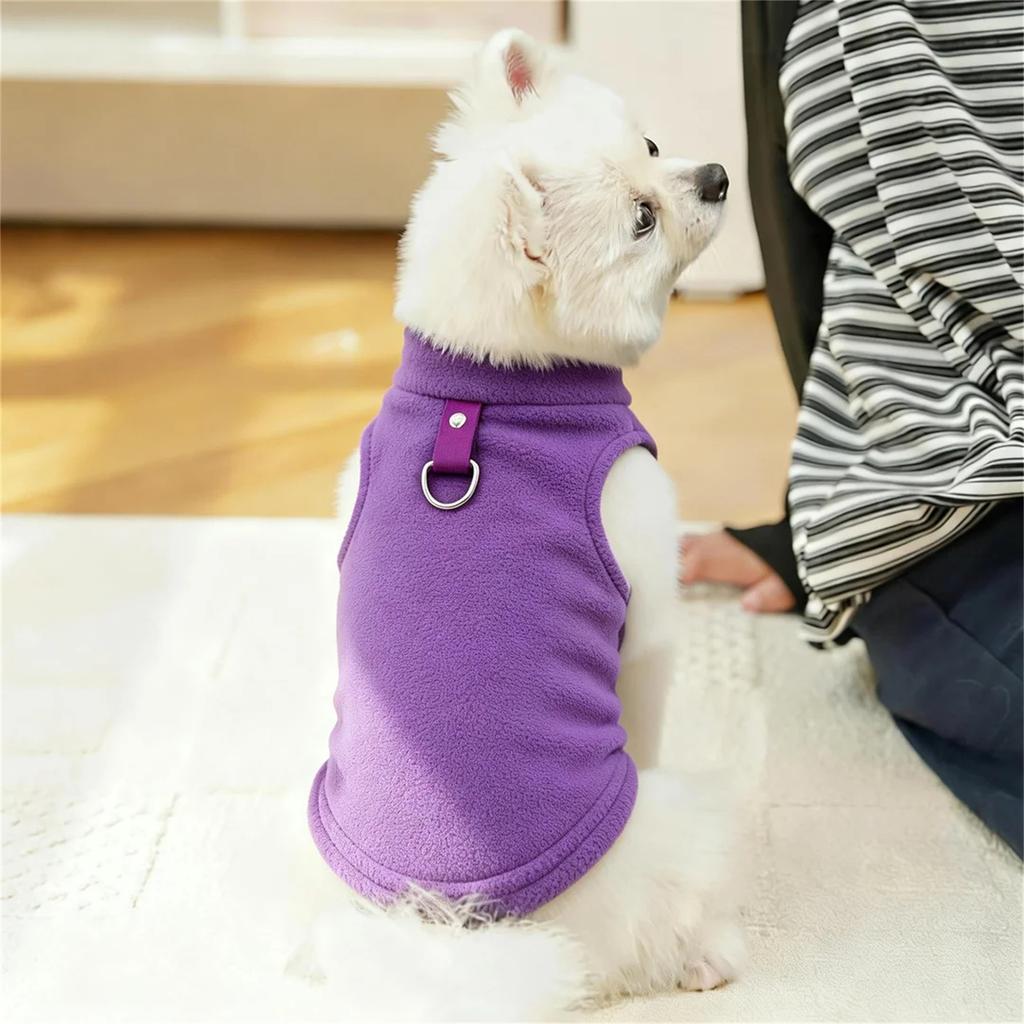 Pet Clothing Winter Fleece Plaid Vest