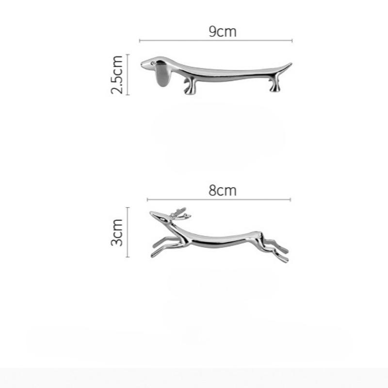 Söt ätpinnehållare Metall Hundform Ätpinnehållare Kreativ Hjort Japanskt Porslin Ätpinnskudde Kniv Gaffelhållare