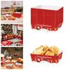 20Pcs Creative Christmas Paper Food Tray Paper Thickened Disposable Paper Tray Household Red Fast Food Package Box Tableware