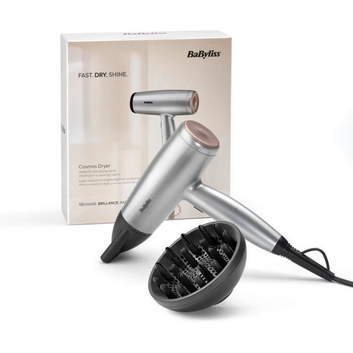 Sèche-cheveux - BABYLISS - D580DE - Cosmos - 2100 W - Diffuseur - Léger et compact