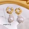 Imitation Perlen Anhänger Creolen für Damen Schmuck Zubehör High-End Vielseitige Ohrschleifen