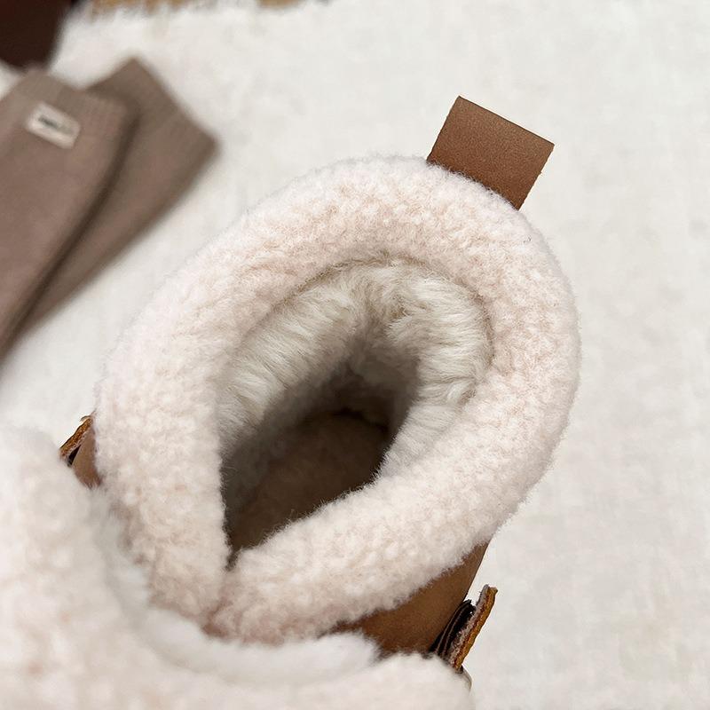 Snow boots winter new cotton shoes piled thickened warm fashionable versatile women's casual short boots