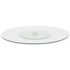 Vidaxl Rotating Tray, Transparent, 60 Cm, Tempered Glass