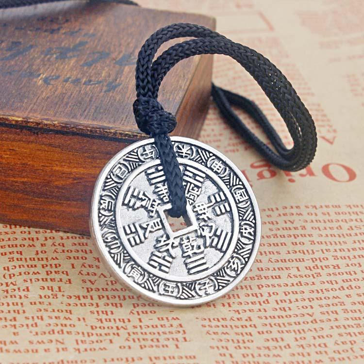 Retro European and American Pendant Medal Coin Necklace for Men
