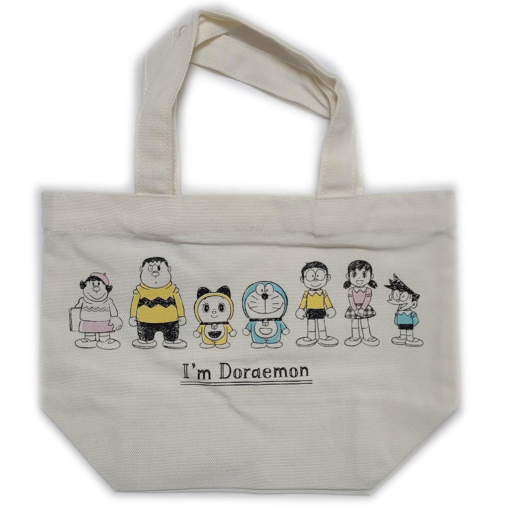 Sanrio Mini Tote Lunch Tote Canvas and Perfect for Cute Doraemon Bag, Cotton, Lunchboxes, Small, Character,