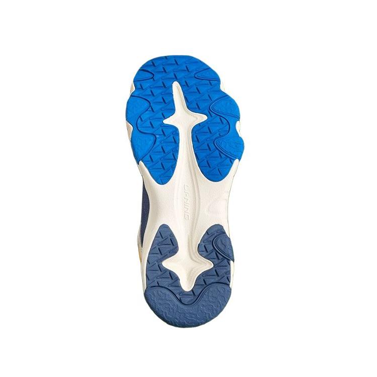 Li Ning Kids 90 Planet Fashion Trend Non-Slip Wear-Resistant Low-Top Running Shoes Kids Sneakers Blue White YKCV034-5