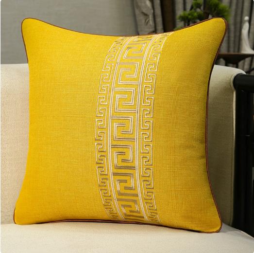 Chinese New Style Fu Character Pillow Case, Wedding Red Lucky Linen Cushion Cover for Sofa Bedroom Decor