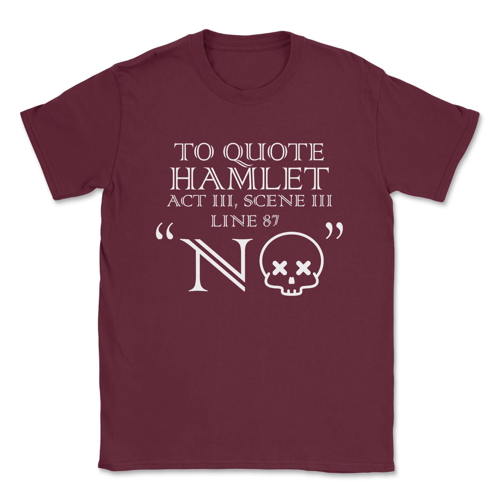 Hamlet Quote NO - Mens T-Shirt - Funny - English - Shakespeare tshirt S разноцветный