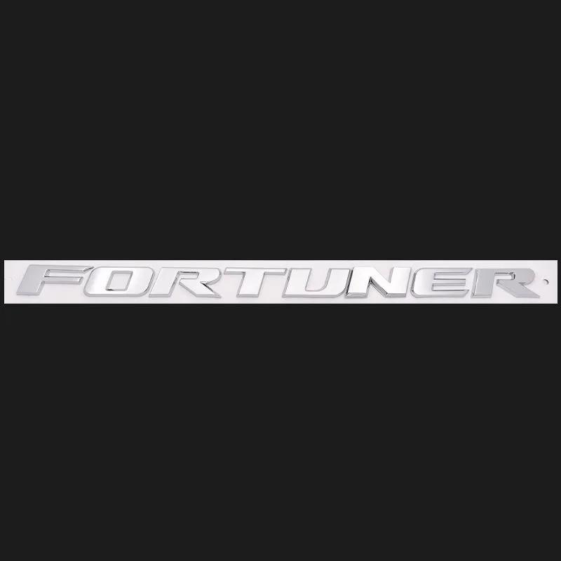 wqctu10 3D ABS FORTUNER Letters Emblem Stickers for Toyota Fortuner Car Front Hood Bonnet Grill Trunk Badge Modification Accessories