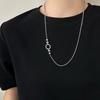 Collana con Mantra in Argento Sterling S925: Design Etnico Retrò, Catena Chopin Versatile
