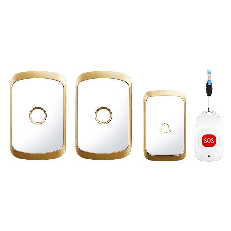 Elderly & Child Wireless Emergency Call Button with Double Protection Black
