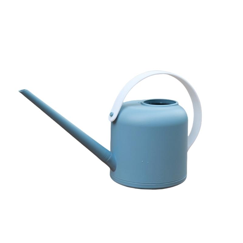 

Пластиковая лейка 1800 мл для комнатных растений и уличного сада с длинным носиком и съемной ручкой синий