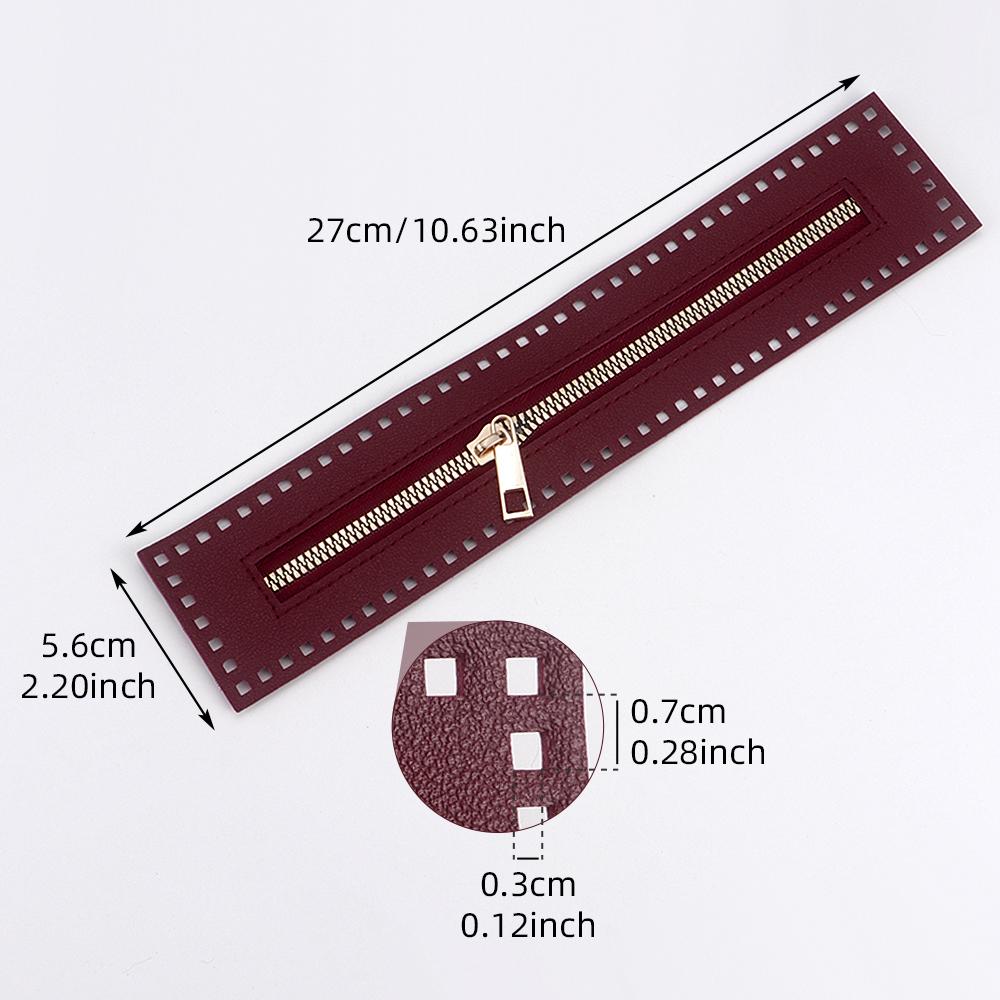 5pc 27cm length zipper strap with sewing hole accessories, DIY zipper material for hand crochet yarns bag/ luggage zipper strip