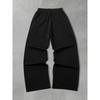 Pantaloni a gamba larga con font gotico - Pantaloni sportivi larghi adatti per strada, palestre e abbigliamento casual, Pantaloni con lettere