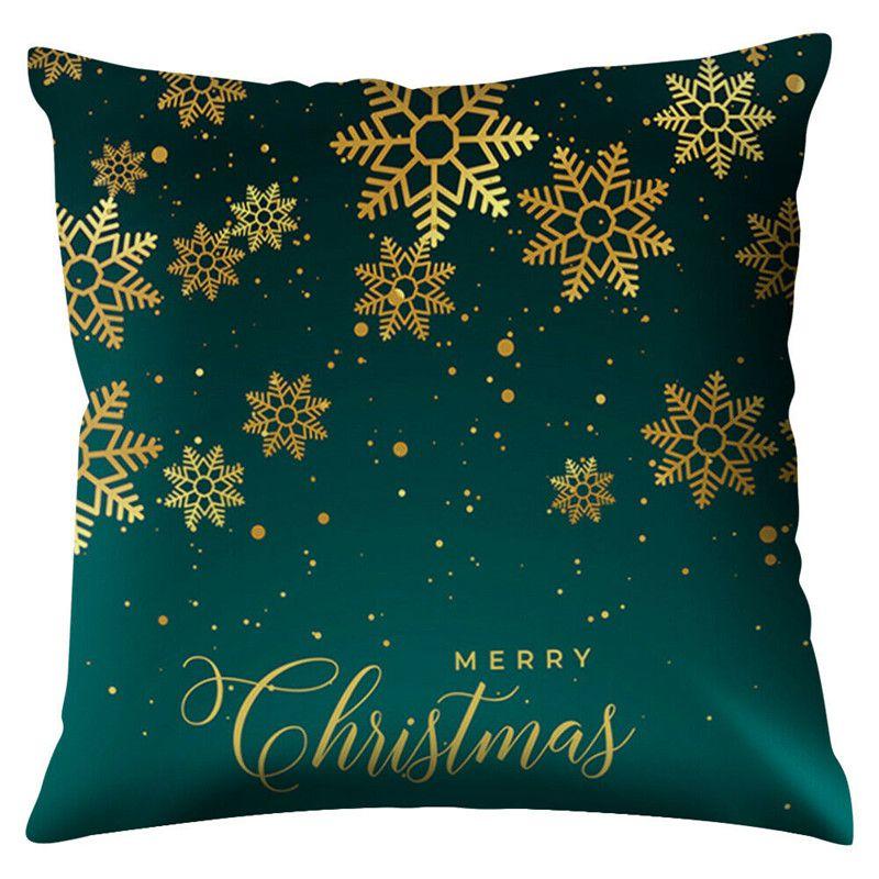 Polyester Peach Skin Christmas Cushion Cover 18" For Sofa Decor**