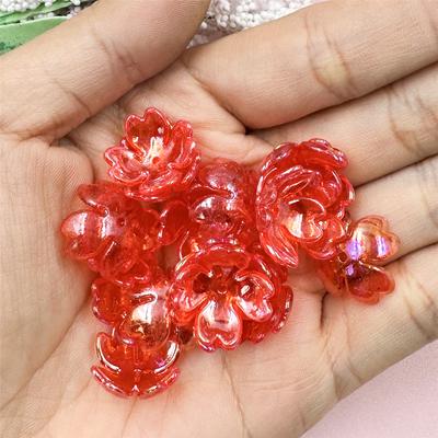 Accessori Gioielli Fatti a Mano per Braccialetto Collana 20 Pezzi 15,5 mm Perline Sfuse Ciondolo Fai da Te Fiore Acrilico perle