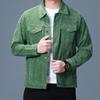 2024 Spring And Autumn Jacket Coat Korean Edition Corduroy Slim Fit Casual Solid Color Collar Jacket Top