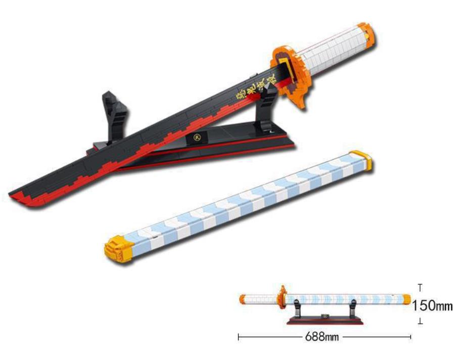 Samurai Sword Building Blocks Ninja Blade Katana Japanese Anime Butterfly Nichirin Knife Bricks Children Toys for Adult