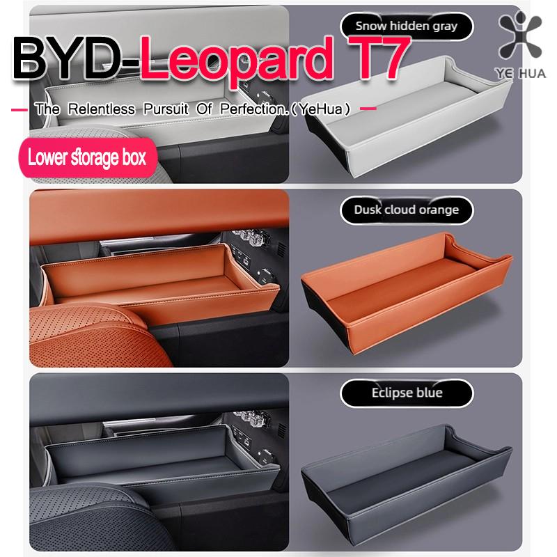 For BYD 2025-26 Formula Leopard Titanium 7 Lower Storage Compartment Center Console Car Storage Box Interior Accessories