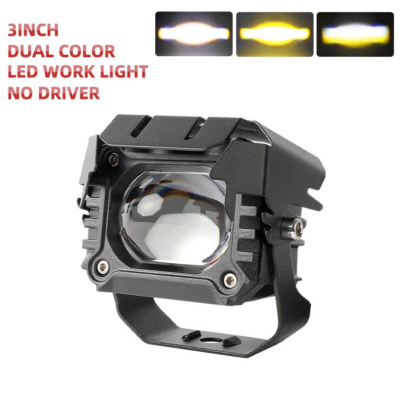 

20W Waterproof LED Spot Light for Motorcycle For Car Truck ATV Off Road with Dual Warm White and Yellow Light Modes