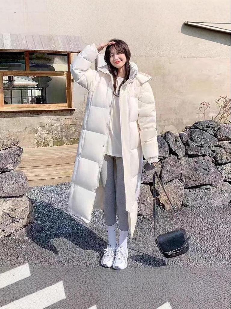 Women's High-End Long Thickened Winter Duck Down Coat - Chinese Style Pinghu Jacket