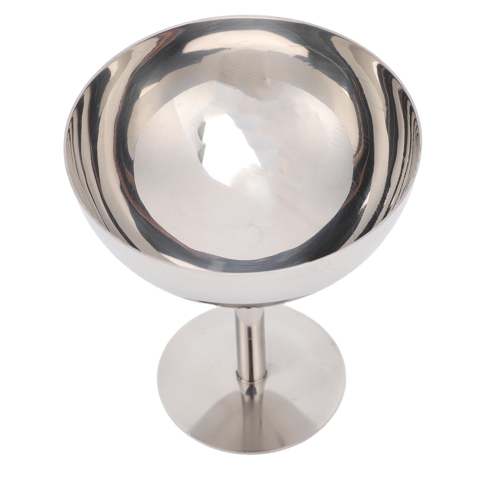 

Footed Ice Cream Bowl Dishwasher Safe 304 Stainless Steel Footed Dessert Cup for Cocktail Salad Fruit