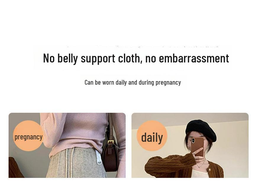 Tmall Quality Maternity Cashmere Knitted Autumn Skirt - Adjustable, Warm, and Comfortable