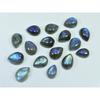 10X13MM Natural Labradorite Blue Fire Pear Cabochon Loose Gemstone 16Pcs Lot C-1099