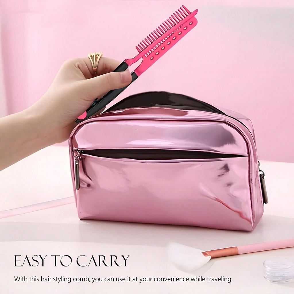 V-Clip Glatthaarkamm, Clip-Kamm, Haare ordnen und schneiden, Haarstyling-Kamm, Kunststoff Entwirrender Haarstyling-Kamm