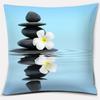 45X45Cm Buddha Zen Stone Buddhist Flower Pillow Case Home Office Decoration Throw Pillow Case Bedroom Sofa Cushion Cover