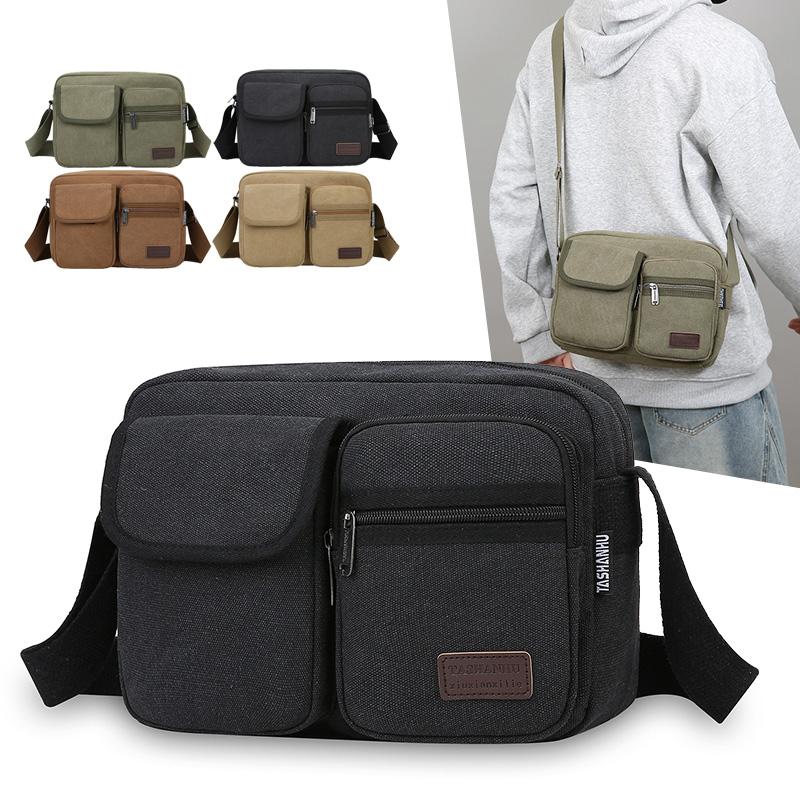 Borse a tracolla in tela da uomo, casual, tote, da viaggio, da uomo, a tracolla, di lusso, alla moda, di alta qualità