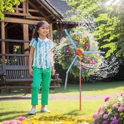 Arroseur Moulin à Vent pour Enfants 36 Buse de Pulvérisation Arroseur Rotatif Outil Multifonctionnel d'Arrosage de Jardin Activité Amusante d'éclaboussures pour Enfants Pour