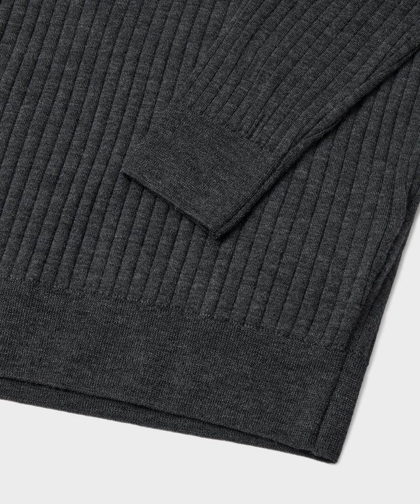 Beulaendideu Grace Merino Wool Polo Knit [Charcoal]