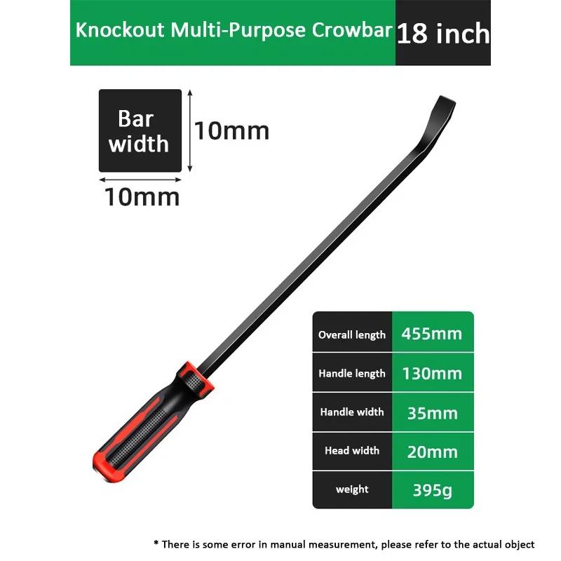 Heavy Duty Pry Bar Industrial Thicken Tire Crowbar Angled End Handled Pry Bar Set with Ergonomic Handles for Lifting and Prying