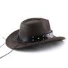 Pălărie Nouă Western Cowboy Vintage din Piele Ecologică pentru Bărbați Pălării Jazz Gentleman Pălărie Panama Cowgirl Sombrero Hombre
