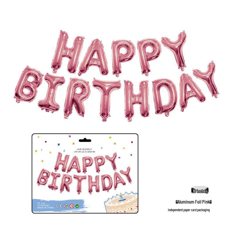 16-Inch English Letter Foil Balloon for Kids' Birthday Party Decor