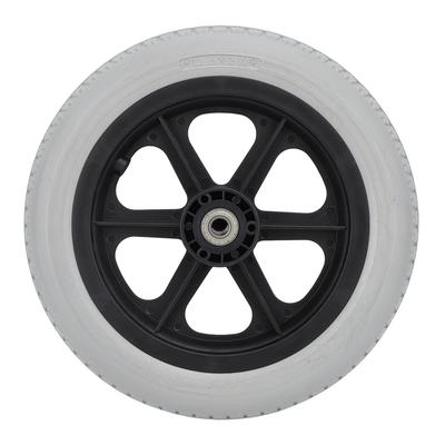 Wheelchair Caster 12in Solid PU Wheel Non Slip Manual Wheelchair Replacement Parts Gray