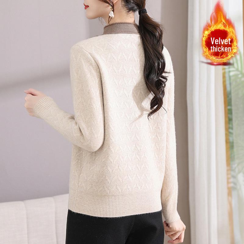 Stylish Winter Sweater for Women: New 2025 Plus-Size Velvet Knitwear for Moms