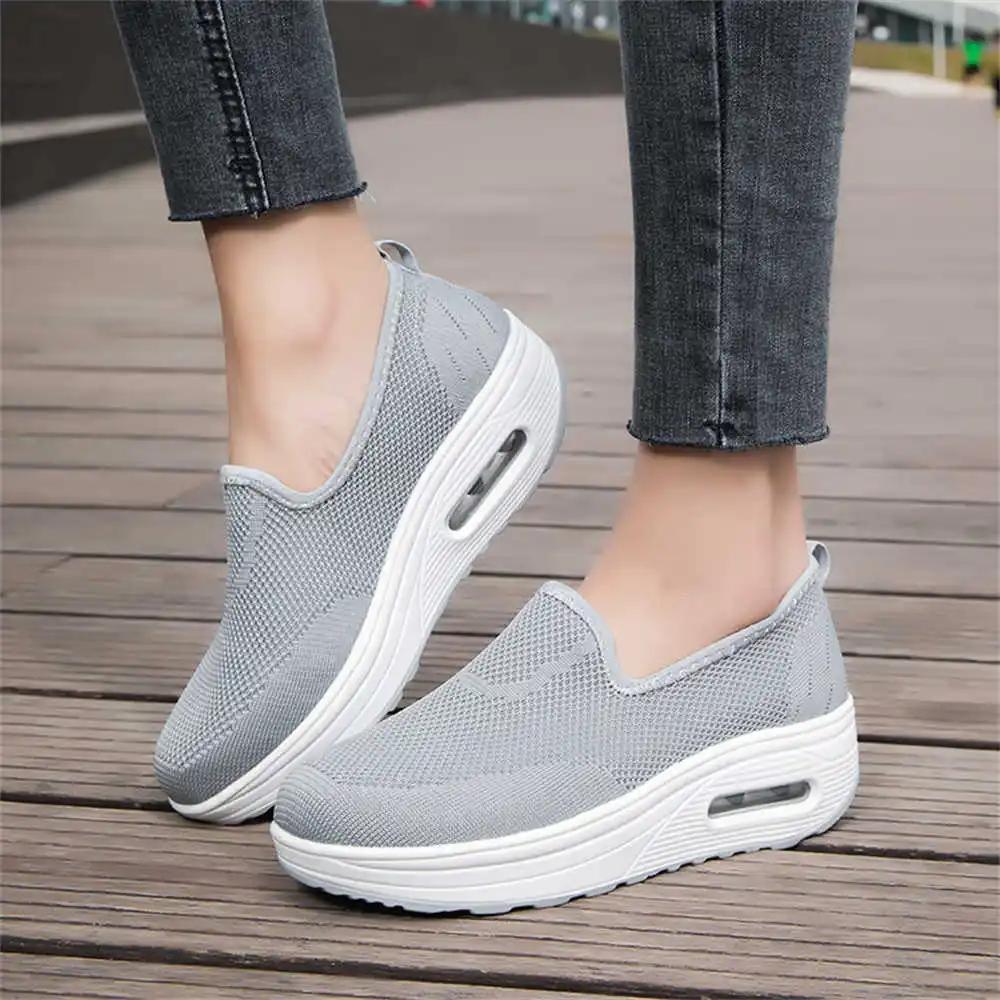 Fashion Slimming Without Laces Women's Fashion Basketball Walking Black And White Woman Shoes Autumn Spring Sneakers Sport Class
