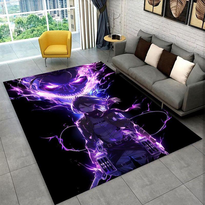 Attack on Titan Cartoon Anime Carpet Rug for Playroom Bedroom Living Room Sofa Home Decor,kid Game Area Rug Non-slip Floor Mat