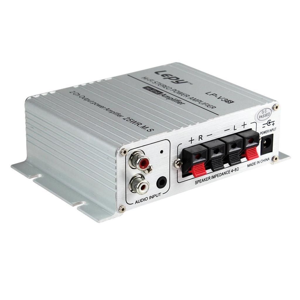 Lepy Stereo Amplifier BOSE Power Silver LP-V3S (Uses IC)